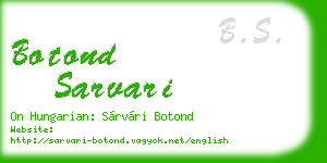 botond sarvari business card
