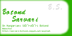 botond sarvari business card